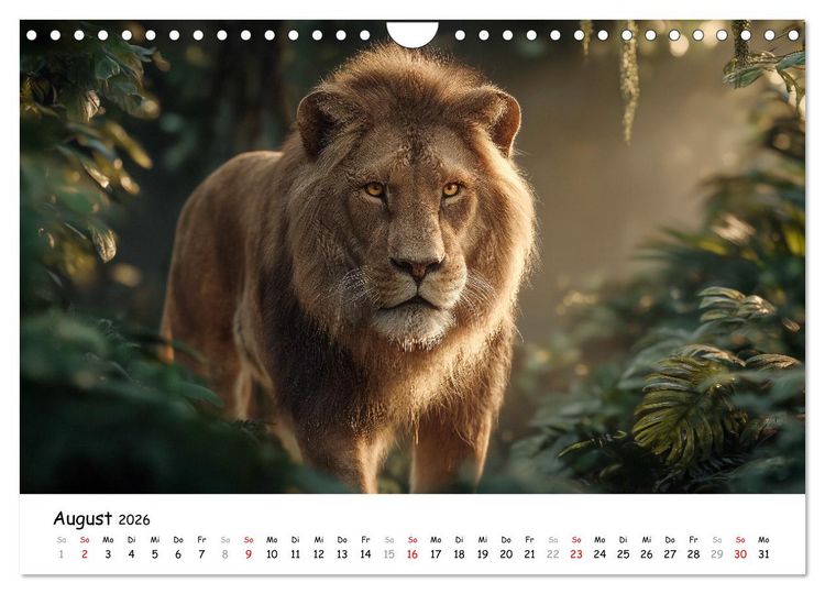 Produktbild: L&ouml;wen - Majest&auml;t der Wildnis (Wandkalender 2026 DIN A4 quer), CALVENDO Monatskalender