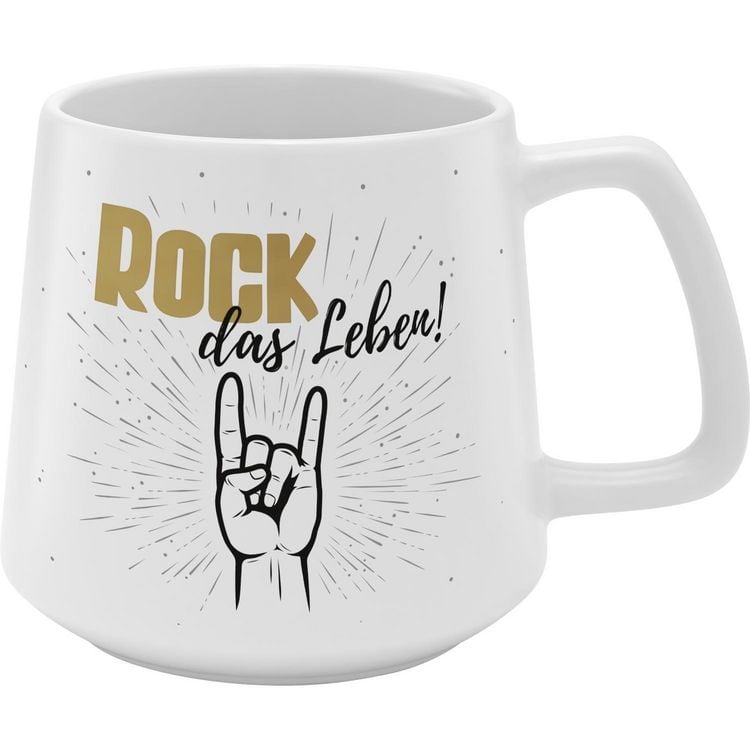 Produktbild: GRUSS & CO Tasse konisch "Rock das Leben!"