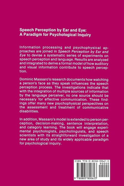 Produktbild: Speech Perception By Ear and Eye