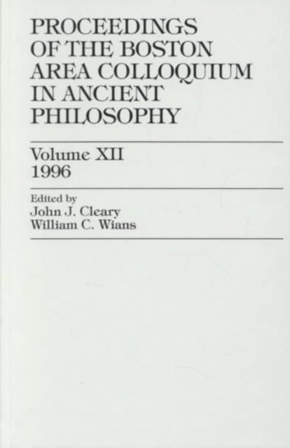 Produktbild: Proceedings of the Boston Area Colloquium in Ancient Philosophy