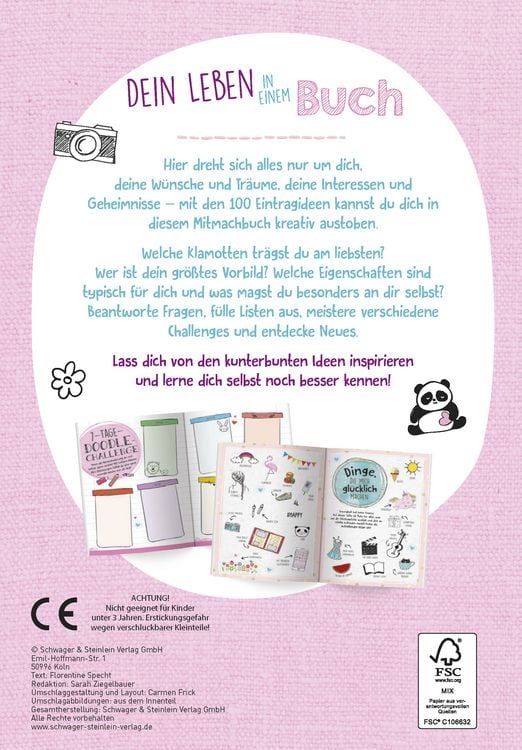 Produktbild: Mein Eintragbuch 100 Ideen: Das bin ich