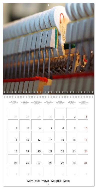 Produktbild: Moments de Piano (Calendrier mural carr&eacute; 2026 30x30 cm) Calendrier double avec une page pour vos prises de notes
