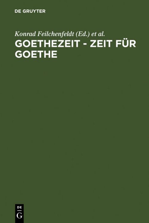 Produktbild: Goethezeit - Zeit f&uuml;r Goethe