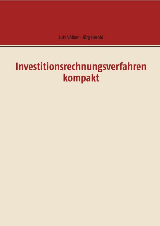 Produktbild: Investitionsrechnungsverfahren kompakt