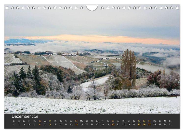 Produktbild: Die S&uuml;dsteirischen Weinstrasse (Wandkalender 2026 DIN A4 quer), CALVENDO Monatskalender
