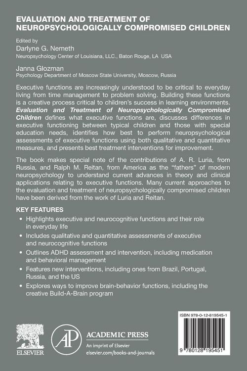 Produktbild: Evaluation and Treatment of Neuropsychologically Compromised Children