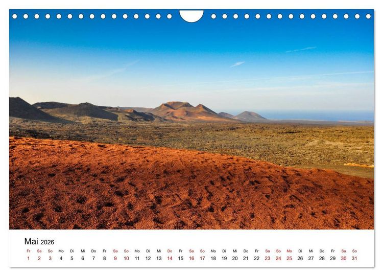 Produktbild: Lanzarote - Die Farben der Natur (Wandkalender 2026 DIN A4 quer), CALVENDO Monatskalender