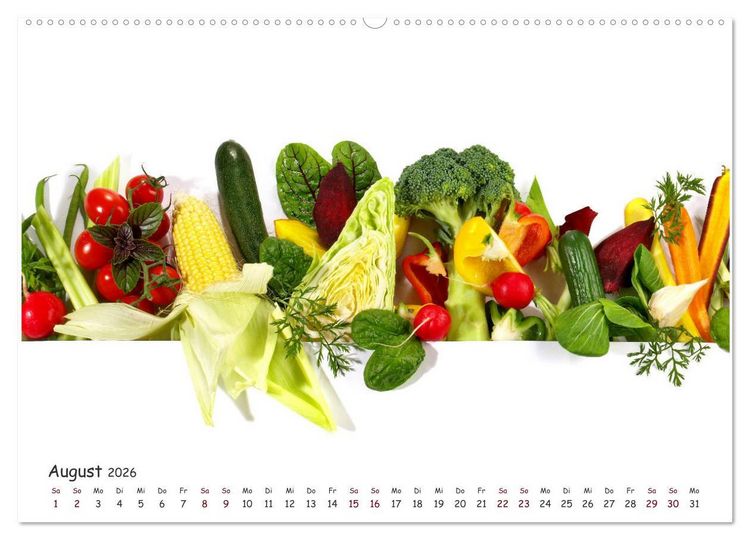 Produktbild: Food Panorama - K&uuml;chenkalender 2026 (Wandkalender 2026 DIN A2 quer), CALVENDO Monatskalender