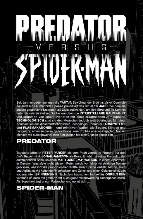 Produktbild: Predator vs. Spider-Man: Jagd auf die Spinne