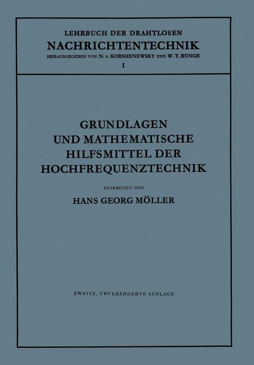 Produktbild: Grundlagen und Mathematische Hilfsmittel der Hochfrequenztechnik