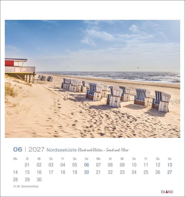 Produktbild: Nordseek&uuml;ste Postkartenkalender 2027 - Wind und Wellen - Sand und Meer