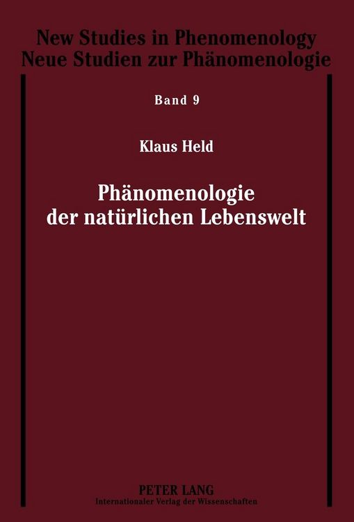 Produktbild: Ph&auml;nomenologie der nat&uuml;rlichen Lebenswelt