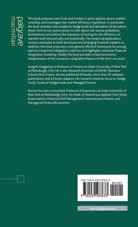 Produktbild: Financial Econometrics Modeling: Derivatives Pricing, Hedge Funds and Term Structure Models