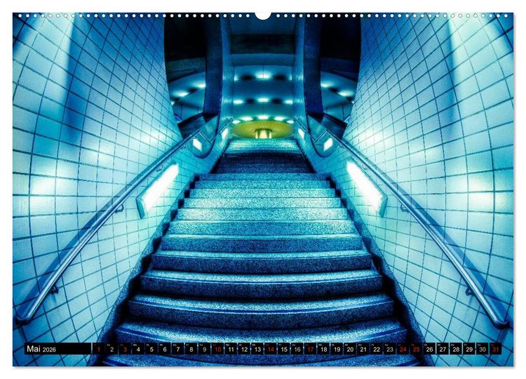 Produktbild: Frankfurt - mit der U-Bahn erfahren (hochwertiger Premium Wandkalender 2026 DIN A2 quer), Kunstdruck in Hochglanz