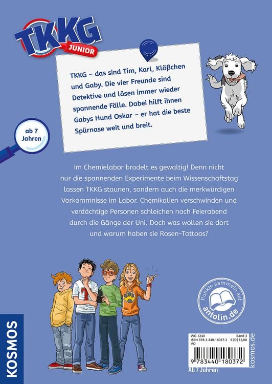 Produktbild: TKKG Junior, 3, Sp&uuml;rnasen im Labor