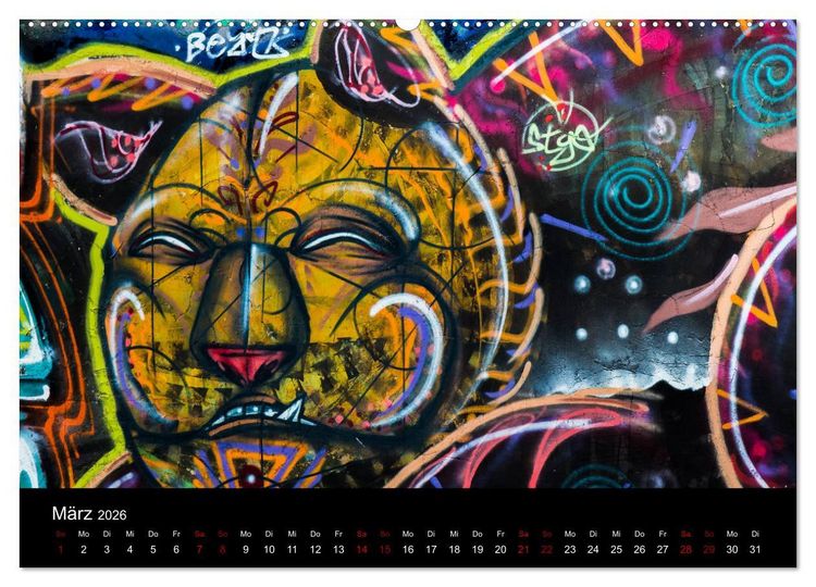 Produktbild: Graffiti und Street Art in La Paz (Wandkalender 2026 DIN A2 quer), CALVENDO Monatskalender