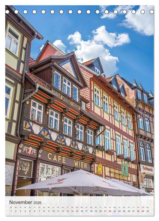 Produktbild: Wernigerode - Mittelalterliches Flair am Rande des Harzes (Tischkalender 2026 DIN A5 hoch), CALVENDO Monatskalender