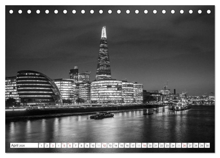 Produktbild: London Stadt an der Themse (Tischkalender 2026 DIN A5 quer), CALVENDO Monatskalender
