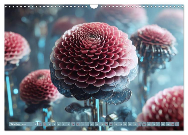 Produktbild: Luminous Garden. Wo Biologie und KI verschmelzen (Wandkalender 2027 DIN A3 quer), CALVENDO Monatskalender