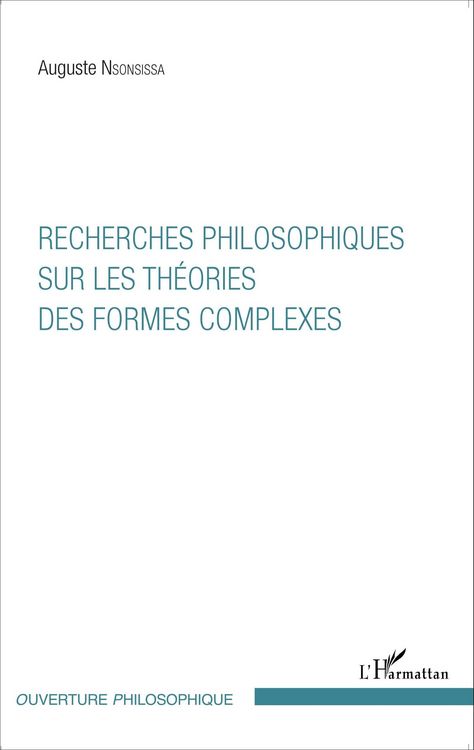 Produktbild: Recherches philosophiques sur les th&eacute;ories des formes complexes