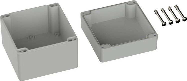 Produktbild: TRU COMPONENTS TC-9065656 Industrie-Geh&auml;use 122 x 120 x 105 ABS Lichtgrau (RAL 7035) 1St.
