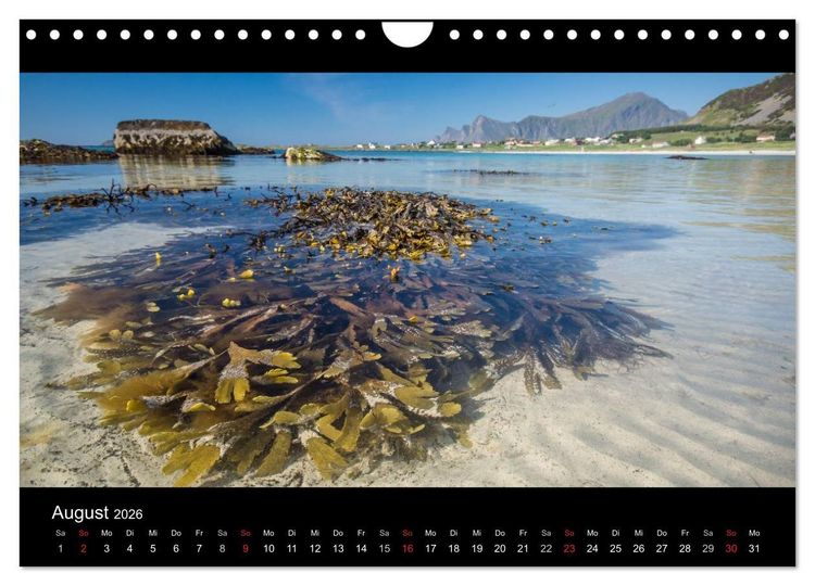 Produktbild: Sommer auf den Lofoten (Wandkalender 2026 DIN A4 quer), CALVENDO Monatskalender
