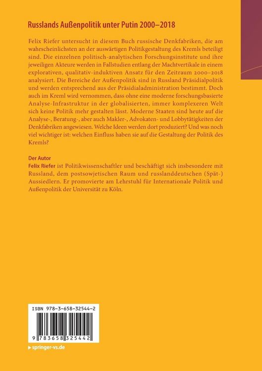 Produktbild: Russlands Au&szlig;enpolitik unter Putin 2000&ndash;2018