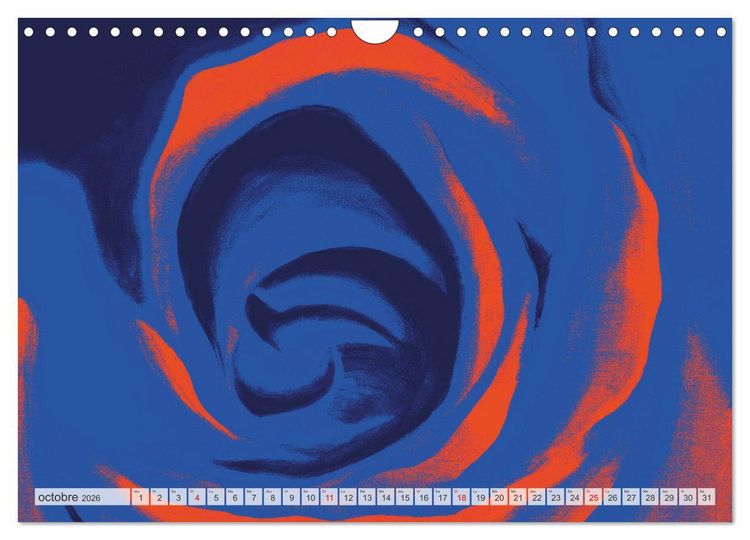 Produktbild: Roses peintes (Calendrier mural 2026 DIN A4 vertical), CALVENDO calendrier mensuel