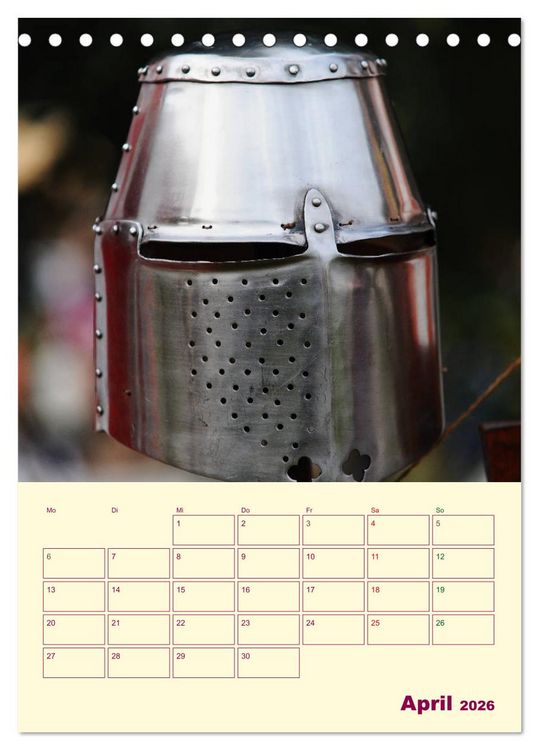 Produktbild: Spektakulum - Mittelalterliches Kalendarium (Tischkalender 2026 DIN A5 hoch), CALVENDO Monatskalender