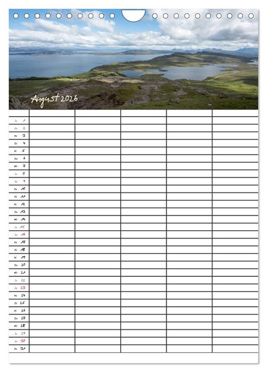 Produktbild: Isle of Skye - Schottlands Inseln - Familienplaner (Wandkalender 2026 DIN A4 hoch), CALVENDO Monatskalender