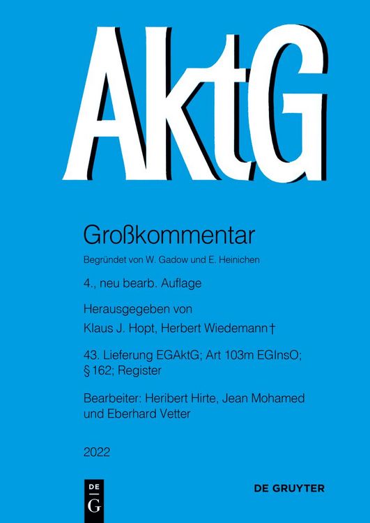 Produktbild: Aktiengesetz / EGAktG; &sect; 162; Art 103m EGInsO