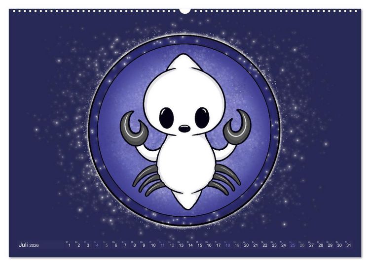 Produktbild: Geister Sternzeichen (Wandkalender 2026 DIN A2 quer), CALVENDO Monatskalender