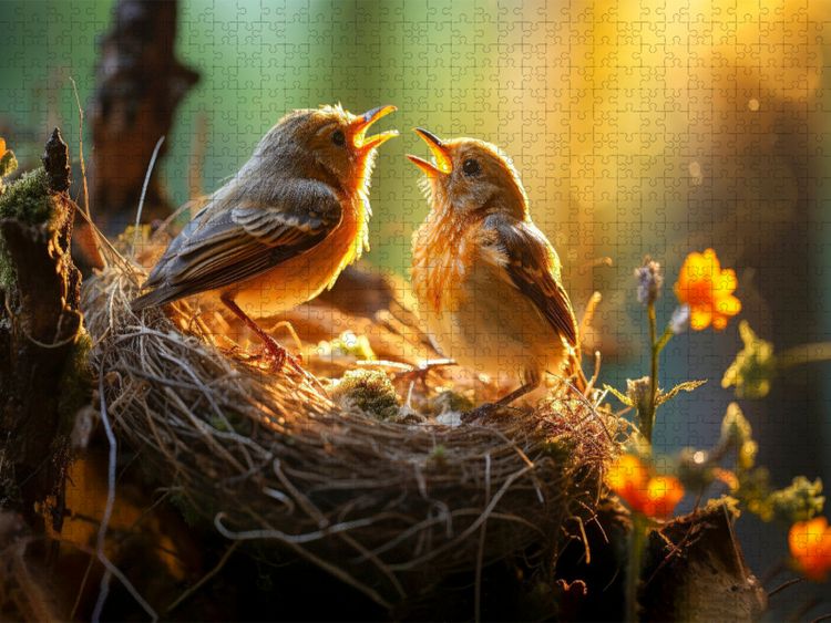 Produktbild: CALVENDO Puzzle V&ouml;gel, wir haben Hunger | 2000 Teile Lege-Gr&ouml;&szlig;e 90x67cm Foto-Puzzle f&uuml;r gl&uuml;ckliche Stunden