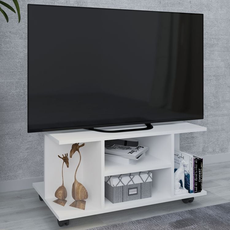 Produktbild: Holz TV Lowboard Fernsehregal Rollen Findalo