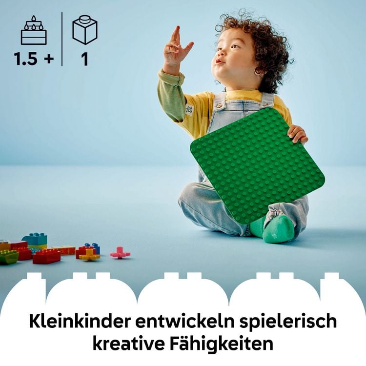 Produktbild: LEGO DUPLO Green Building Plate Construction Toy 10460, 16x16 Noppen, in 25x25 cm