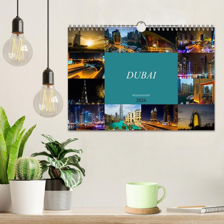 Produktbild: Dubai W&uuml;stenstadt (Wandkalender 2026 DIN A4 quer), CALVENDO Monatskalender