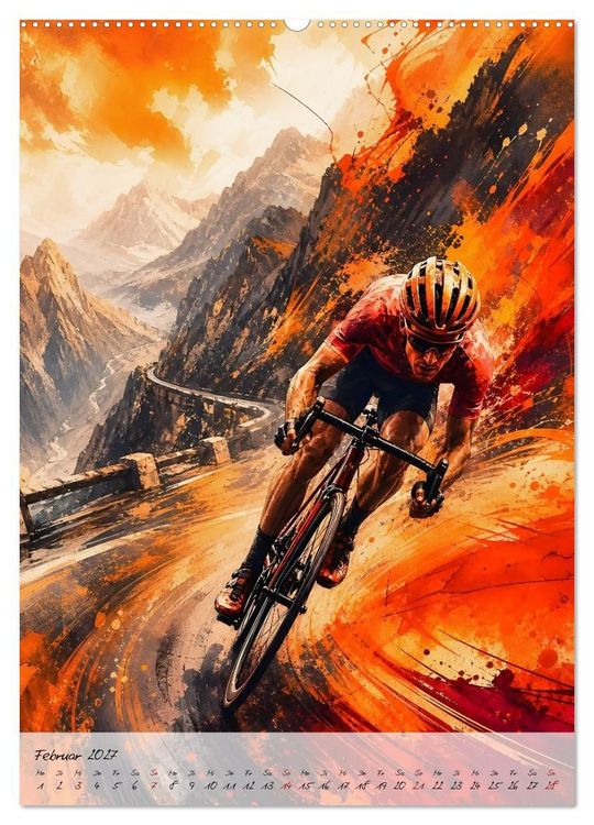 Produktbild: Herzschlag 180 - Wenn Rennradsport zur Kunst wird (hochwertiger Premium Wandkalender 2027 DIN A2 hoch), Kunstdruck in Hochglanz