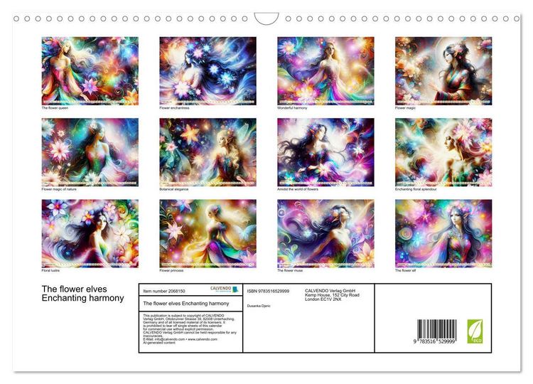Produktbild: The flower elves Enchanting harmony (Wall Calendar 2026 DIN A3 landscape), CALVENDO 12 Month Wall Calendar
