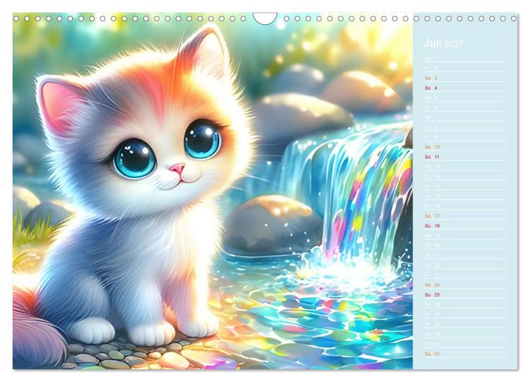 Produktbild: S&uuml;&szlig;e Tierbabys - niedliche Illustrationen (Wandkalender 2027 DIN A3 quer), CALVENDO Monatskalender
