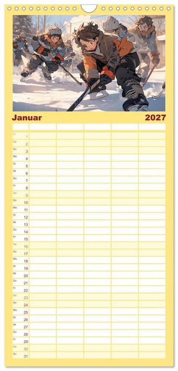 Produktbild: Familienplaner 2027 - Der Jungen-Kalender mit 5 Spalten (Wandkalender, 21 x 45 cm) CALVENDO