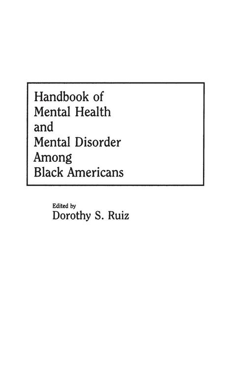 Produktbild: Handbook of Mental Health and Mental Disorder Among Black Americans