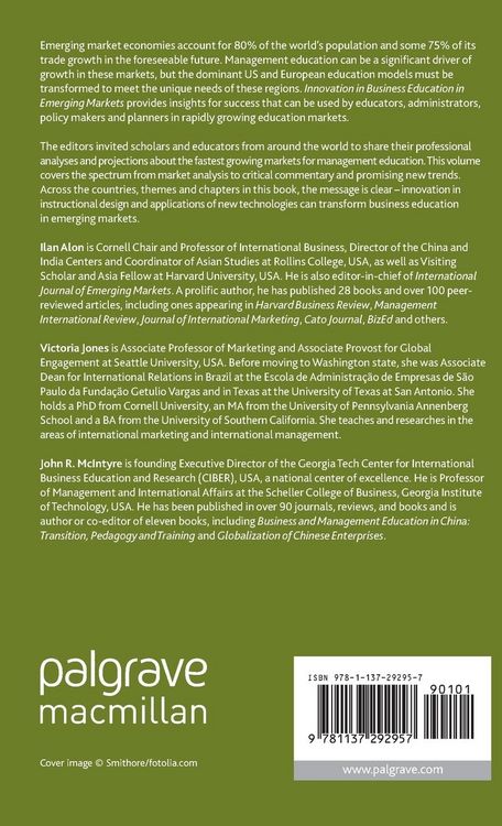 Produktbild: Innovation in Business Education in Emerging Markets