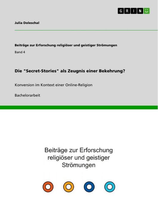 Produktbild: Die "Secret-Stories" als Zeugnis einer Bekehrung?