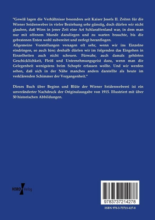 Produktbild: Beginn und Bl&uuml;te der Wiener Seidenweberei