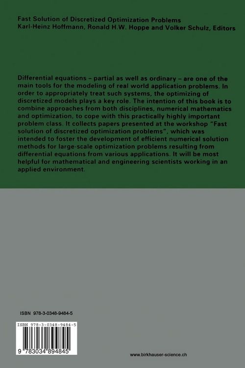Produktbild: Fast Solution of Discretized Optimization Problems