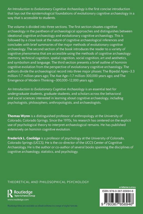 Produktbild: An Introduction to Evolutionary Cognitive Archaeology