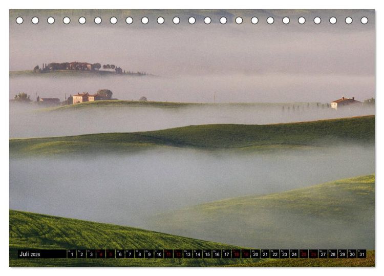 Produktbild: Toskana - Inseln im Nebel (Tischkalender 2026 DIN A5 quer), CALVENDO Monatskalender