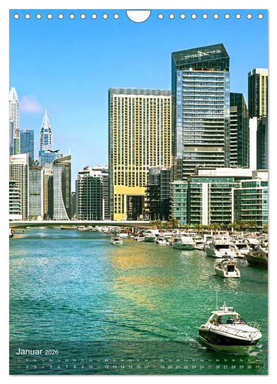 Produktbild: Vereinigte Arabische Emirate - St&auml;dte Highlights (Wandkalender 2026 DIN A4 hoch), CALVENDO Monatskalender