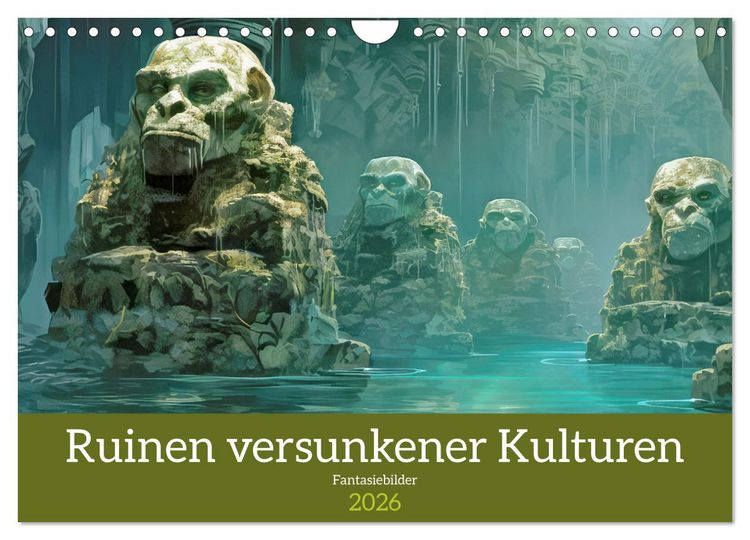 Produktbild: Ruinen versunkener Kulturen - Fantasiebilder (Wandkalender 2026 DIN A4 quer), CALVENDO Monatskalender