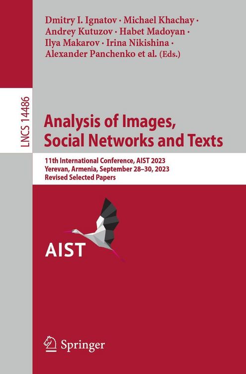 Produktbild: Analysis of Images, Social Networks and Texts